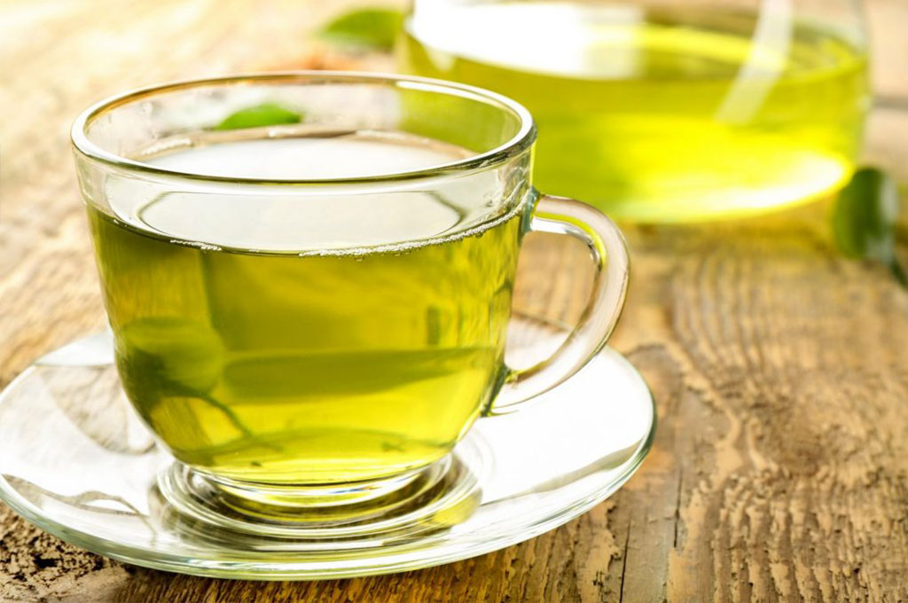 green tea glass cup
